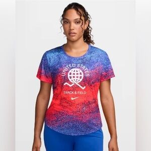 NWT Women's SZ XL Nike Miler Team USA Edition Running Top Dri-Fit Track & Field
